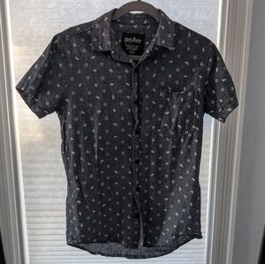 Harry Potter House Print Short sleeve button down